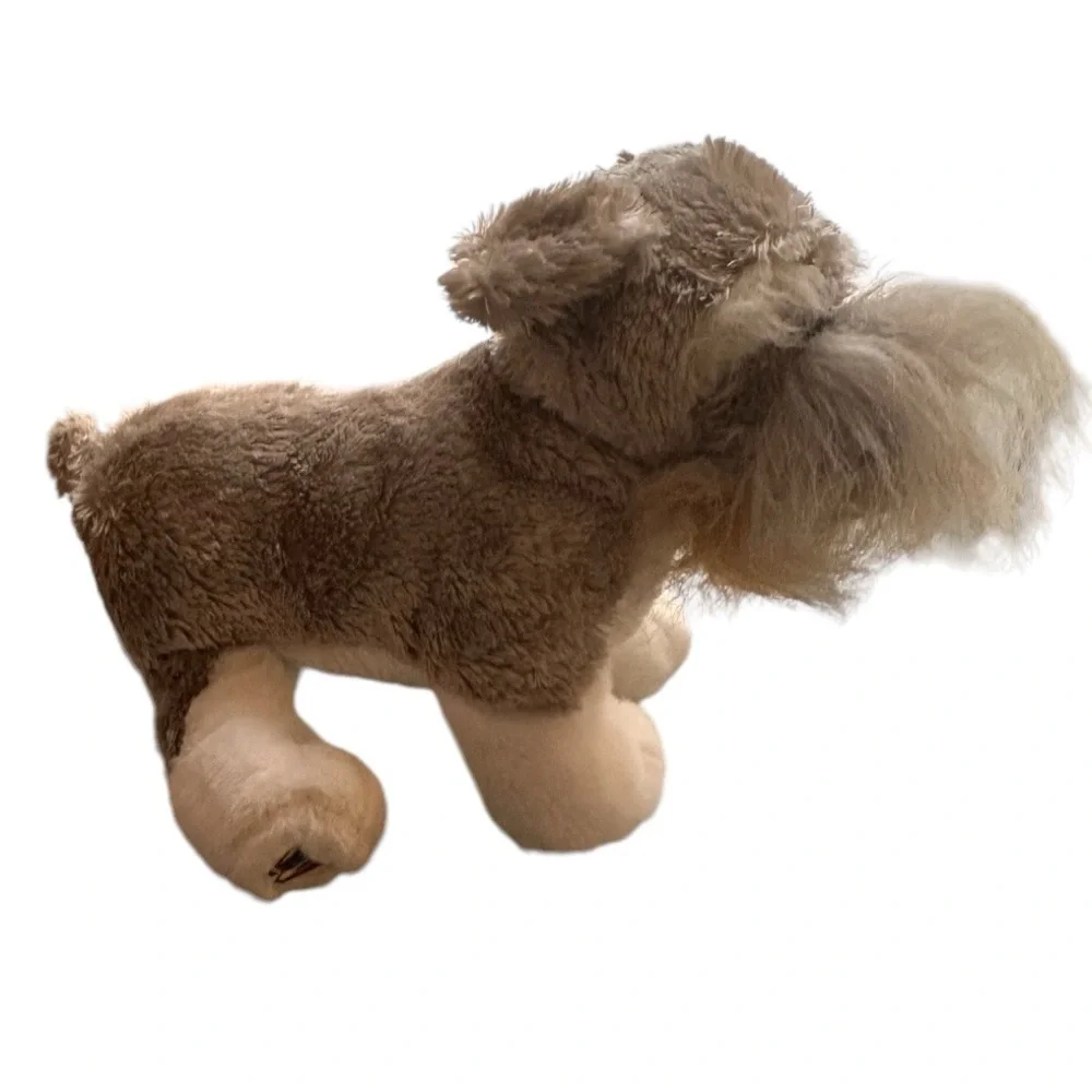 Ganz Webkinz 9” Dog Schnauzer HM159 Grey Plush Stuffed Animal No Code Stuffy Toy